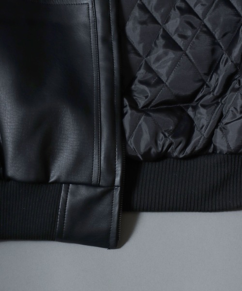 SITRY（シトリー） ブルゾン アウター Synthetic Leather Zip Hoodie