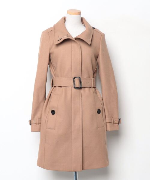 美品 バーバリー コート 38 ウール レディース アイボリー ベージュ BURBERRY（バーバリー） コート 38 ベージュ レディース : ZOZOTOWN