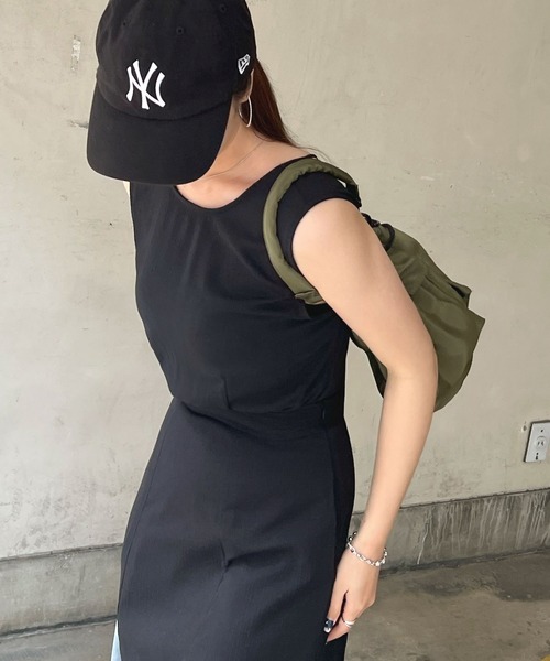 「Futier land」 ノースリーブワンピース MEDIUM イエロー レディース_画像3
