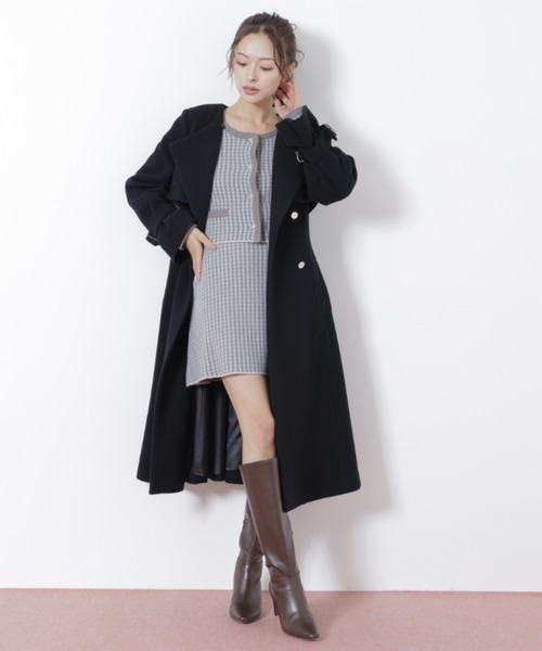 ジル バイ ジルスチュアート ノーカラードレス トレンチコート レディース S JILL by JILL STUART（ジルバイジルスチュアート） ノーカラーコート