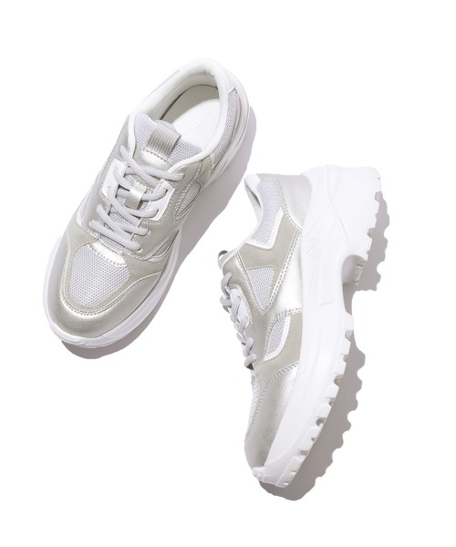 「Juze」 ローカットスニーカー S シルバー レディース_画像9