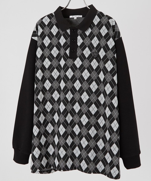 「improves」 長袖ポロシャツ MEDIUM ブラック メンズ_画像6