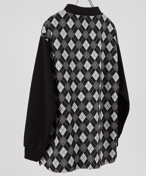 「improves」 長袖ポロシャツ MEDIUM ブラック メンズ_画像7