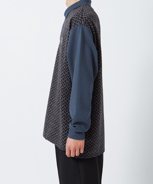 「improves」 長袖ポロシャツ MEDIUM ブラック メンズ_画像9