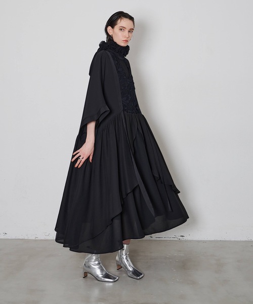 「LA BELLE ETUDE」 7分袖ワンピース FREE ホワイト レディース_画像5