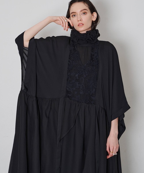 「LA BELLE ETUDE」 7分袖ワンピース FREE ホワイト レディース_画像6