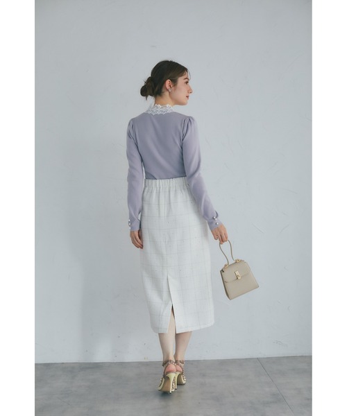 tocco closet（トッコ クローゼット） スカート フラワービジュー釦