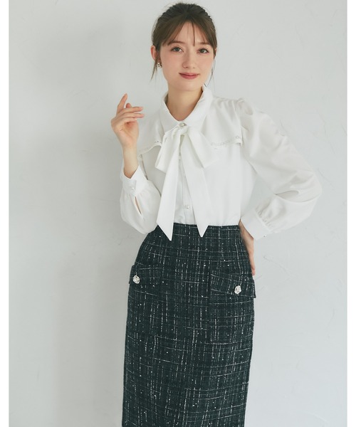 tocco closet（トッコ クローゼット） スカート フラワービジュー釦