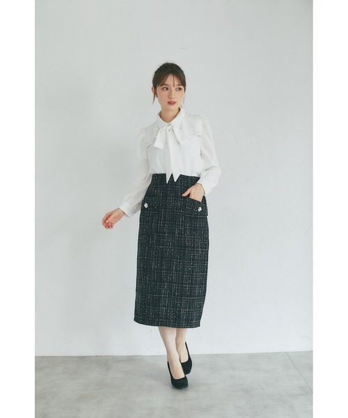 tocco closet（トッコ クローゼット） スカート フラワービジュー釦