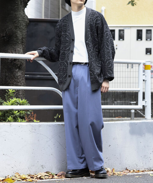 「BeAMS DOT」 ニットカーディガン LARGE ブラック メンズ_画像4