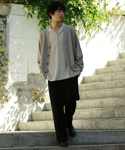 「BeAMS DOT」 ニットカーディガン LARGE ブラック メンズ_画像7