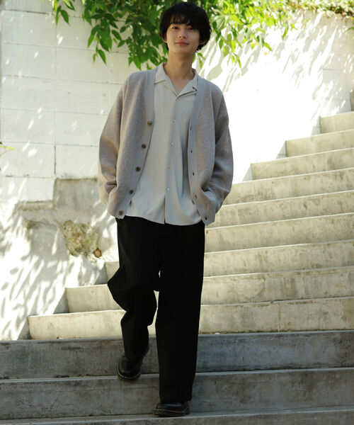 「BeAMS DOT」 ニットカーディガン LARGE ブラック メンズ_画像8