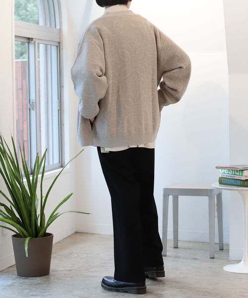 「BeAMS DOT」 ニットカーディガン LARGE ブラック メンズ_画像9