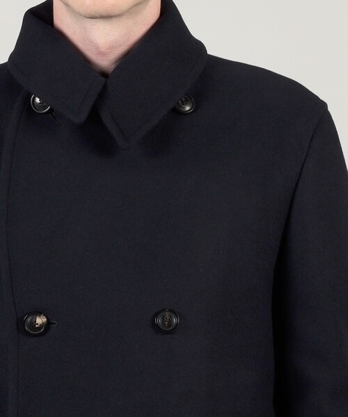 Tomorrowland ネイビー ダブルブレスト ピーコート セール】 ウールカシミヤビーバー ダブルブレステッドコート