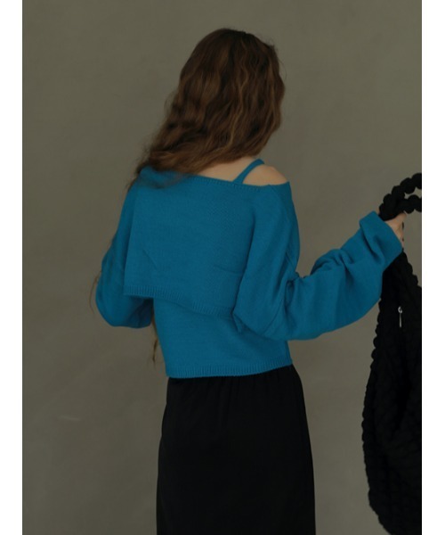 「AMAIL」 ニットアンサンブル FREE ブラック レディース_画像5