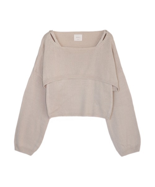 「AMAIL」 ニットアンサンブル FREE ブラック レディース_画像7