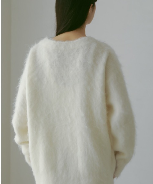 「CASA FLINE」 ニットカーディガン FREE チャコールグレー レディース_画像4