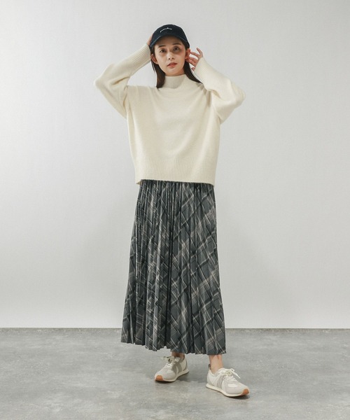 lalala_mo 前後２WAYふわふわフリースハイネックプルオーバー GLOBAL WORK（グローバルワーク） ニット セーター フワフワHugme