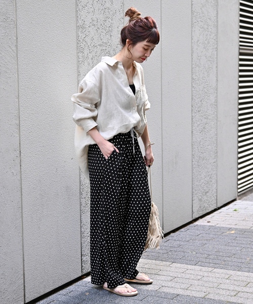 「B.C STOCK」 「Simplicite」イージーパンツ FREE ブラック レディース_画像7