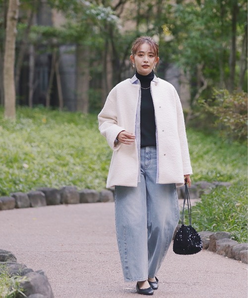 N.（N. Natural Beauty Basic）」 ノーカラーコート MEDIUM オフ 