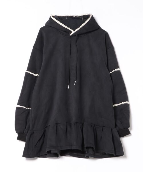 frunco ワンピース 裏起毛フリルスエットパーカーワンピ : ZOZOTOWN