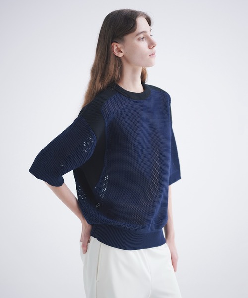 CULLNI（クルニ） 半袖ニット 1 ネイビー メンズ : ZOZOTOWN Yahoo!店 