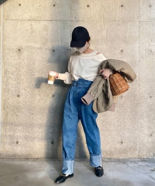 「ISOOK」 デニムパンツ FREE ブラック レディース_画像4