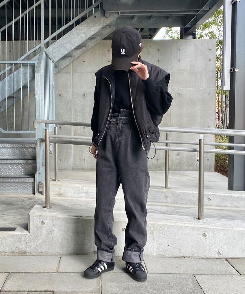 「ISOOK」 デニムパンツ FREE ブラック レディース_画像6