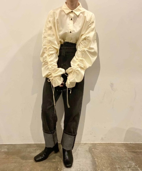 「ISOOK」 デニムパンツ FREE ブラック レディース_画像7