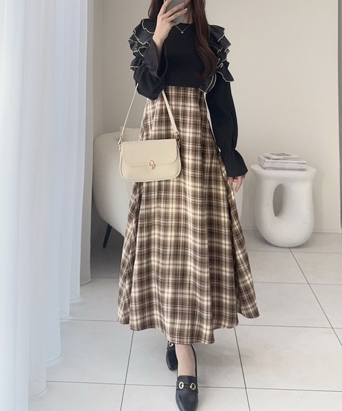 「mily bilet」 ドッキングワンピース MEDIUM ブラック レディース_画像7