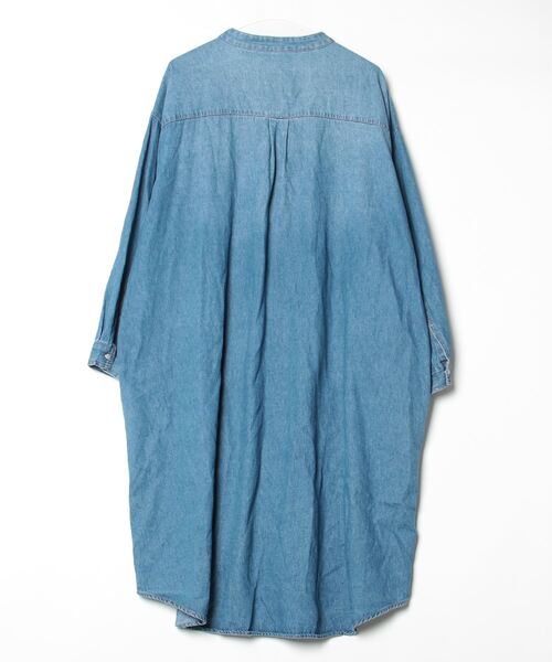 「LAVEANGE」 長袖ワンピース 4L ブルー レディース_画像2