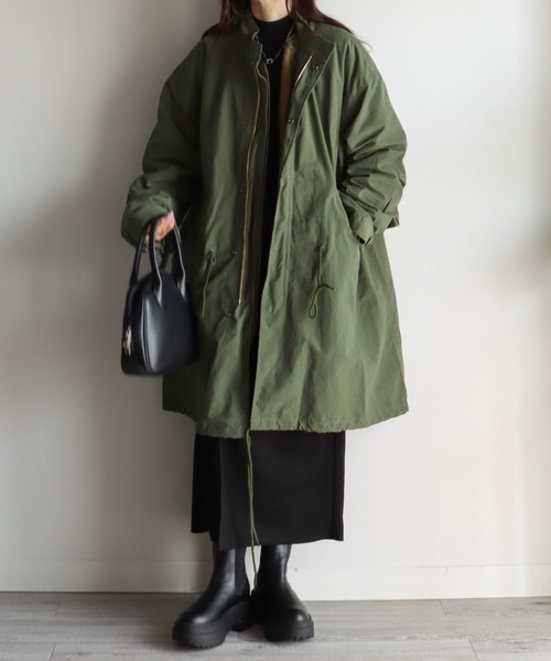 [COURO] Mod's Coat L оливковый женский 