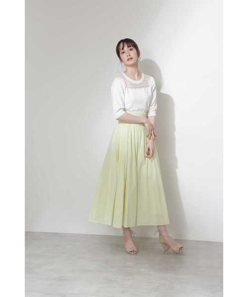 「JILL STUART」 ロングスカート 2 ライトグリーン レディース_画像3