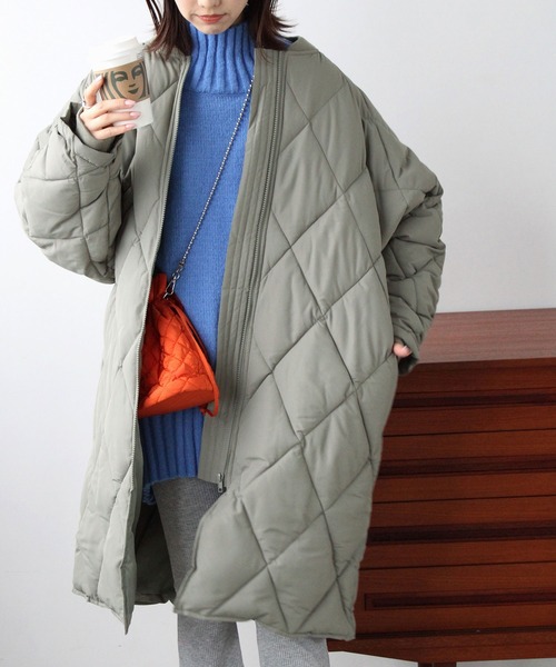 「GeeRA」 コート MEDIUM カーキ レディース_画像6