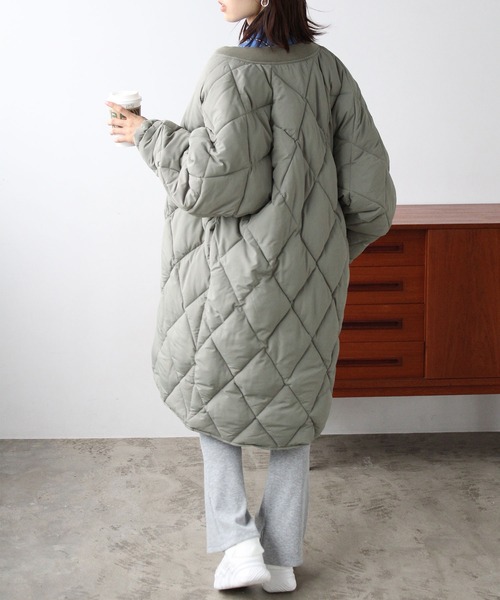 「GeeRA」 コート MEDIUM カーキ レディース_画像9