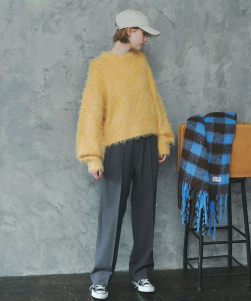 「Unitage」 長袖ニット FREE ネイビー レディース_画像4