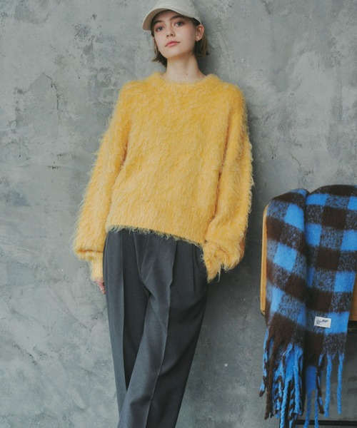 「Unitage」 長袖ニット FREE ネイビー レディース_画像8