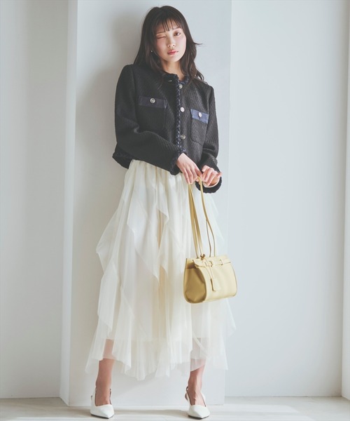 AND COUTURE（アンドクチュール） スカート ラッフルフリルチュール