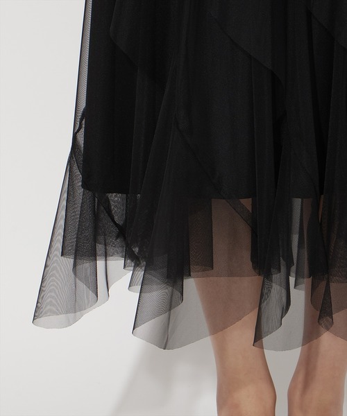AND COUTURE（アンドクチュール） ロング スカート ラッフルフリル