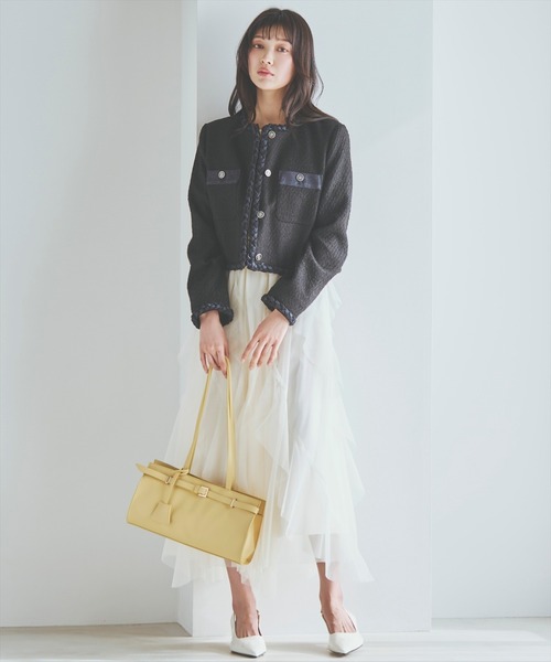 AND COUTURE（アンドクチュール） ロング スカート ラッフルフリル