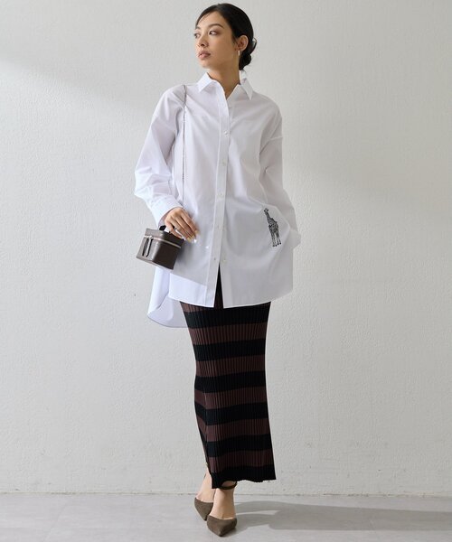 Whim Gazette（ウィム ガゼット） ブラウス シャツ アニマル刺繍シャツ