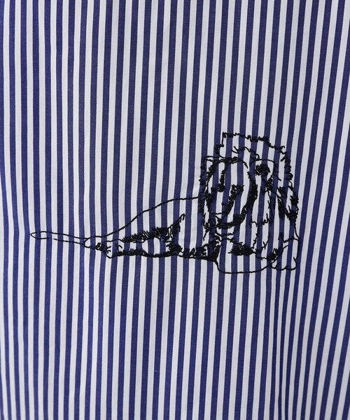 ブラウス シャツ アニマル刺繍シャツ レディースの画像