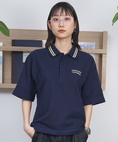 ffein ポロシャツ 半袖 「FFEIN（フェイン）」配色ラインワンポイント