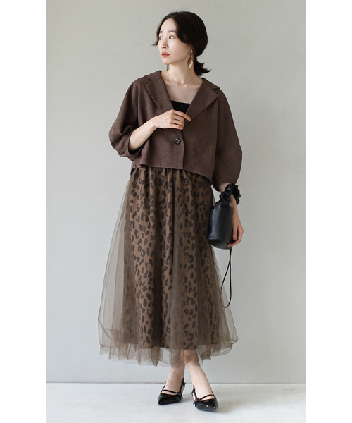 「zootie」 フレアスカート M ブラウン レディース_画像2