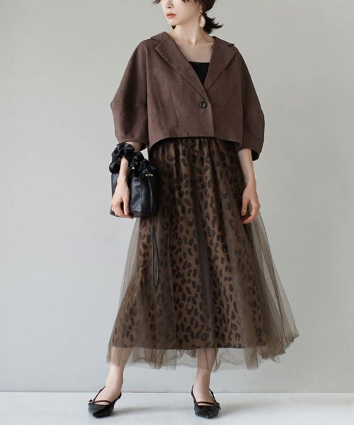 「zootie」 フレアスカート M ブラウン レディース_画像3