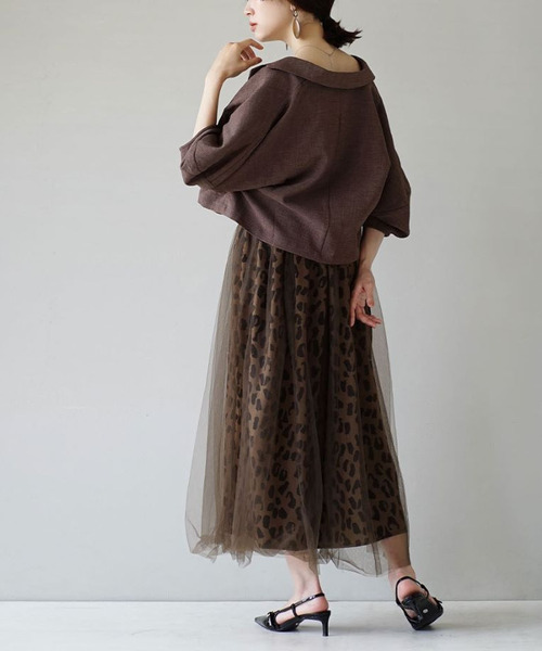 「zootie」 フレアスカート M ブラウン レディース_画像4