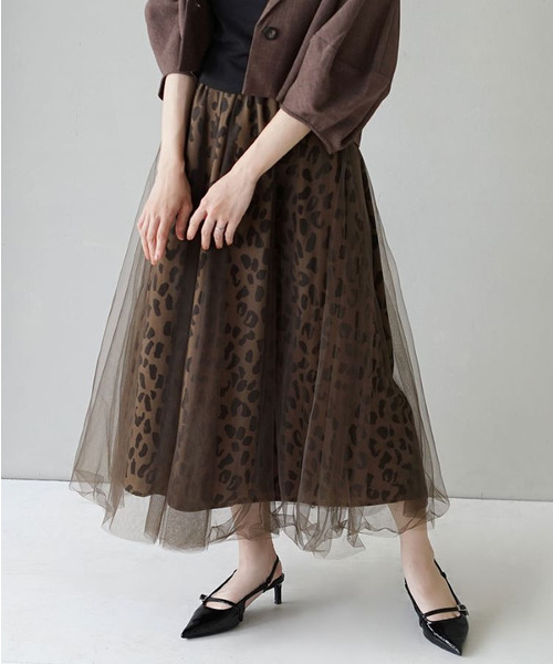 「zootie」 フレアスカート M ブラウン レディース_画像5