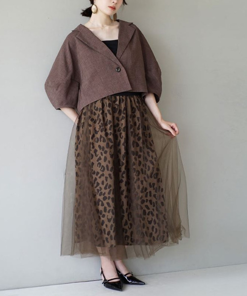 「zootie」 フレアスカート M ブラウン レディース_画像6