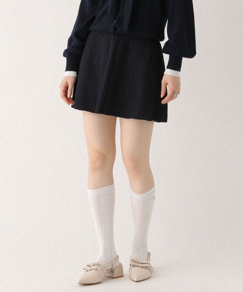 Heather（ヘザー） スカート ケーブルニットミニスカート 656151