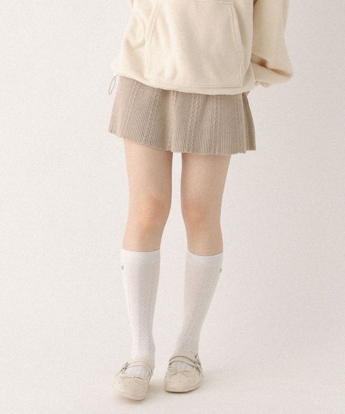 Heather（ヘザー） スカート ケーブルニットミニスカート 656151